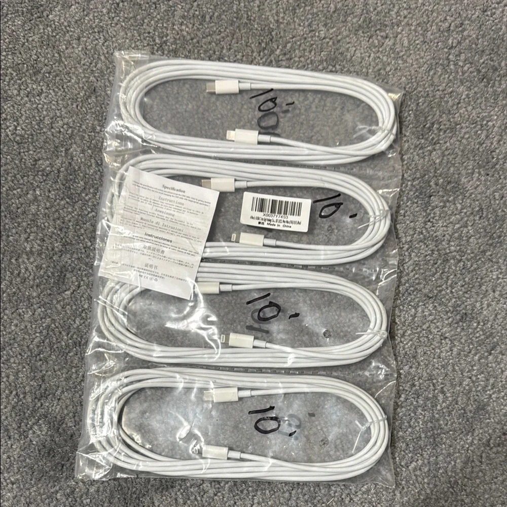 White iPhone USB Charging Cable